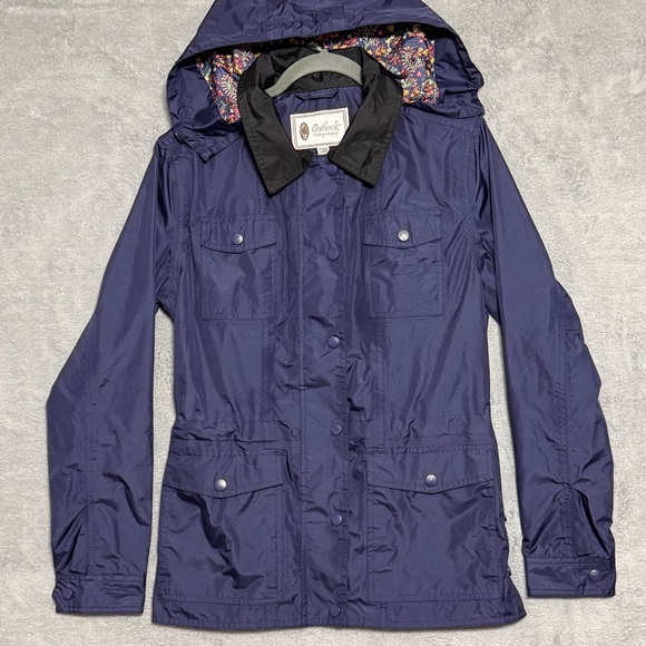 Outback Trading Company Rain Coat Natalia Jacket Womens S Navy Hooded Outdoor - Picture 2 of 16